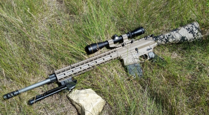 Same AR308 in FDE with Black accents.